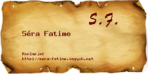 Séra Fatime névjegykártya